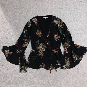 june & hudson wrap around blouse